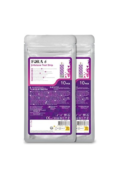FORA beta-ketone test strips, pack 2x10, 0.8 µl, home/professional