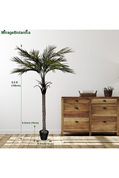MirageBotanics Artificial Palm Tree Faux Plant (168cm)