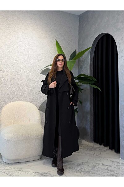 By Merve Darende ZR Model Premium Uzun Trenckot