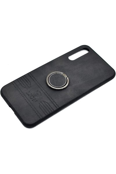 Generic Synthetic Leather Case for Huawei Y8p - Black