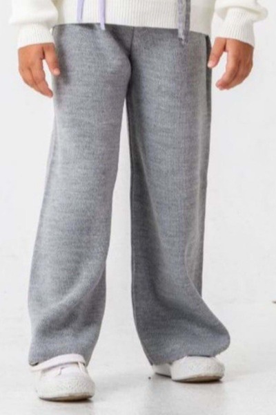 wakawakakidsstore Multi-Colored Bow Detail Girls' Sweater and Wide-Leg Pants Set