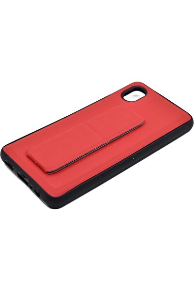 Generic Luxury Wrist-Strap Case with Stand for Samsung Galaxy A01 Core (Red) - TPU