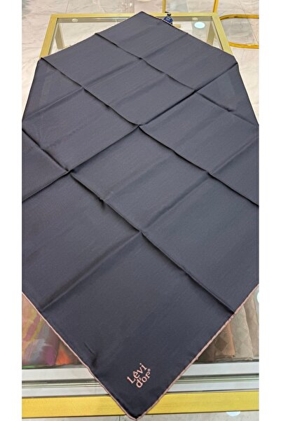 Levidor cu două fețe Twill mătase Eșarfă Albastru închis-Pudra