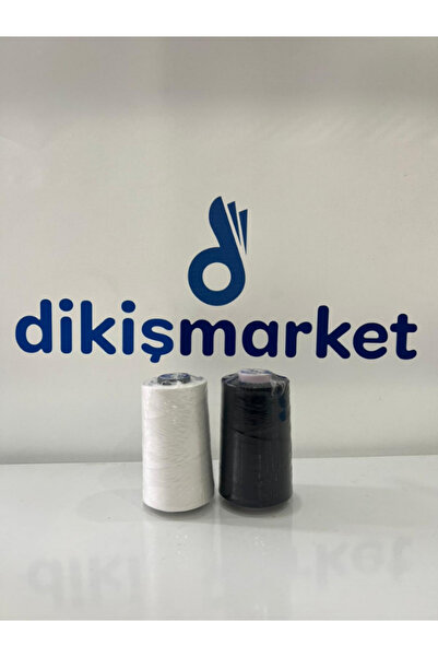 dm dikişmarket OLTALI 120no dikiş ipi makina ipi 5000mt 2 adet ip siyah/beyaz