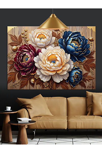 KanvasSepeti Buchet de flori în ulei Pictură în ulei de înaltă calitate textu...