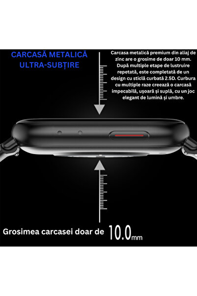 PORTTER Smart Watch, SmartWatch Portter® BSW036, Bluetooth 5.3, Water/dust resistant: IP67