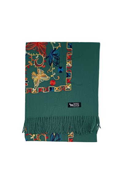 EVoStyle Imperial Elegance Scarf F35-4 – 100% Wool, Embroidered, Size 80 × 180 cm