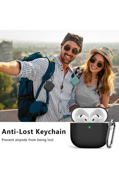 WANNACASE Premium Quality Velvet Silicone Earphone Case with Shock-Absorbing Hook Compatible with AirPods 4Th Generation