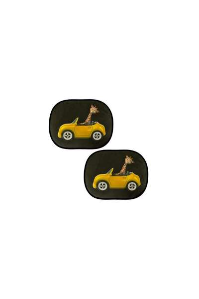 Three top online Static curtain sunshade car window cover giraffe set 2 pcs.