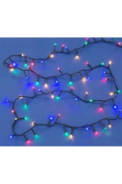 AB HOMES Christmas light string, 300 LEDs, 18.05 m, extendable, multicolor, green cable