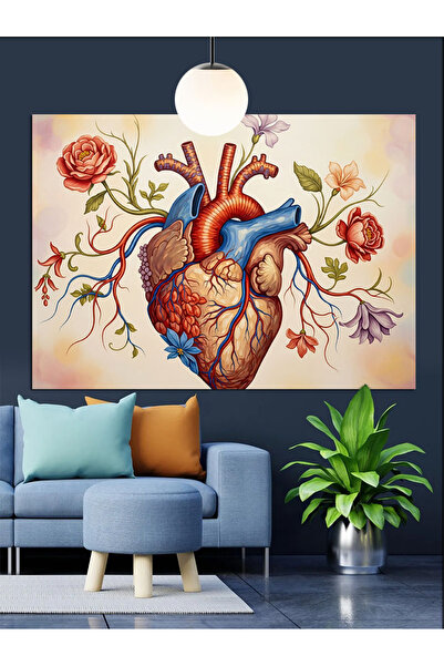 KanvasSepeti ergonomic Heart Pictură în ulei de înaltă calitate texturat Canv...