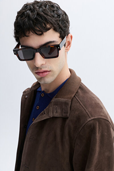 Mudo Genuine Leather Suede Textured Jacket