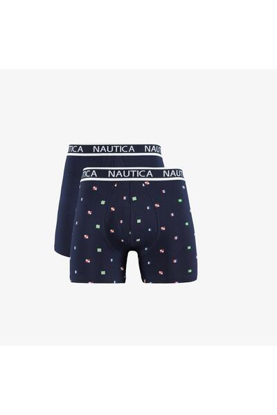 Nautica Men's Navy Blue Patterned 2-Piece Boxers