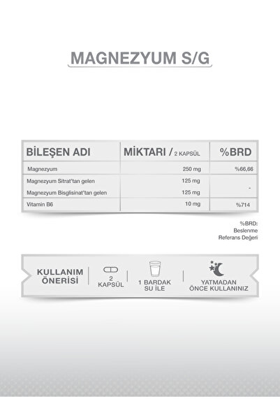 goodday MAGNESIUM PLUS S/G (BİSGLİSİNAT SİTRAT & P5P)60 KAPSÜL