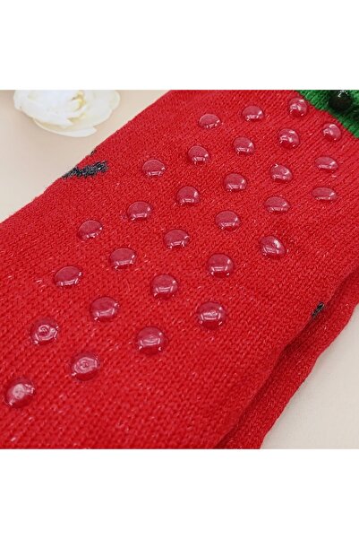 OEM 1 pair of Christmas themed fleece socks for women, non-slip, 31508-7