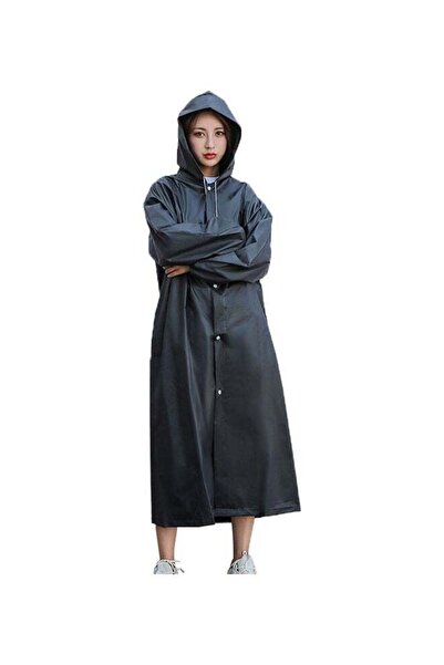 Generic Unisex Outdoor Travel Waterproof Hooded Drawstring Raincoat Jacket Rainwear