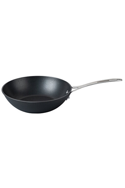 FM Professional FORCE cast iron wok pan 28 cm with non-stick coating and stainless steel handle