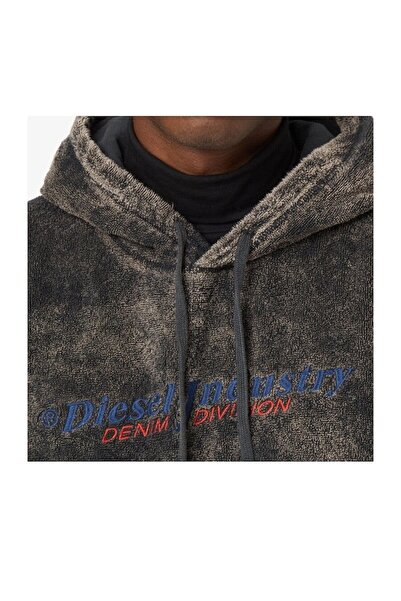 Diesel Hoodie, Size S, Dark Gray, 95% Cotton 5% Elastane, Regular Fit