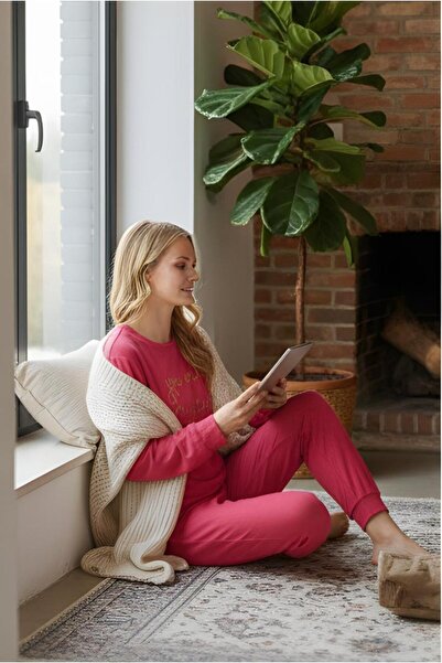 MORRO Women's Corded Fabric Towel Velour Pajama Set - Soft Textured Winter Loungewear Set