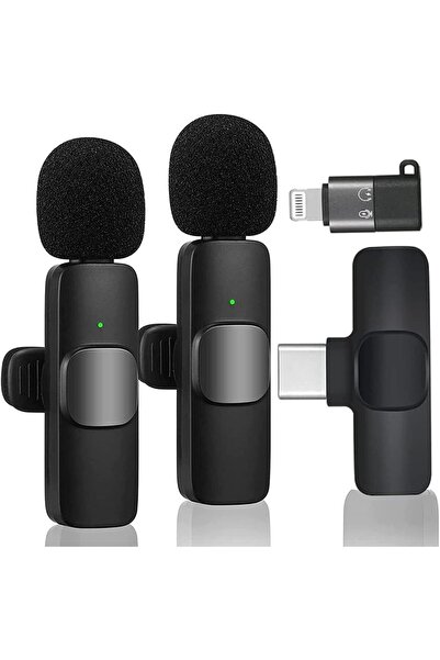 Generic Microphone Lavalier K9 (2 Pcs) Dual Wireless Microphone