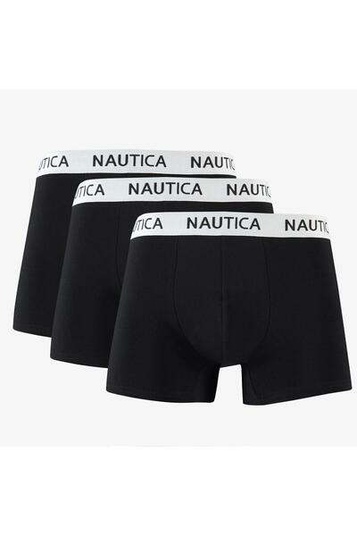 Nautica Men's Black 3-Piece Standard Fit Boxer