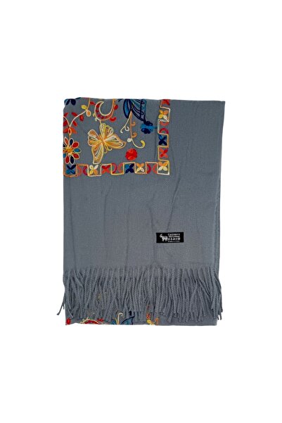 EVoStyle Imperial Elegance Scarf F35-6 – 100% Wool, Embroidered, Size 80 × 180 cm