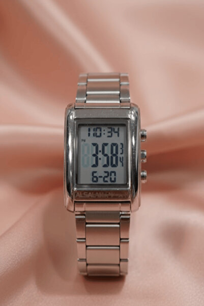 al salah ساعة إسلامية ذكية مع تنبيهات لأوقات الصلاة وتذكير بالأذان ووقت مزدوج...