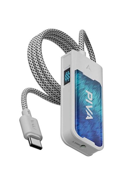 piva وصلة G31 تايب سي 3 في 1 شحن سريع 60 واط وصوت DAC 32 بت مع شاشة طاقة ودعم جميع الأجهزة.