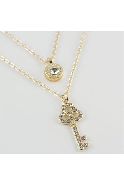 Generic Brand Mtxdpn New Season with Key Figure (162359) Double Necklace-Yellow