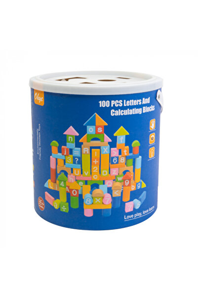 Nurio Wooden Construction Cubes - 100 pieces Montessori -