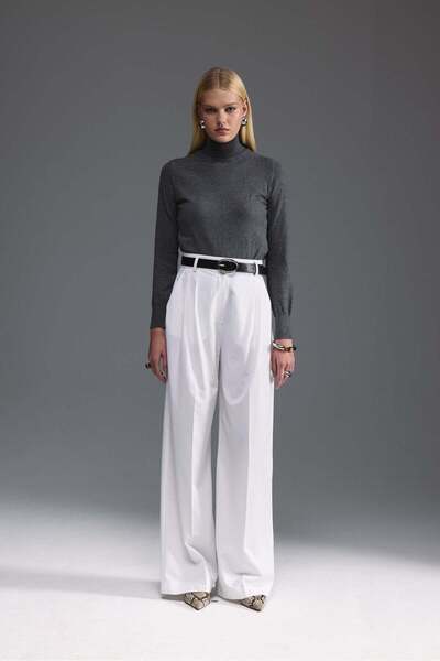 Tailors Room Pensli Wide Leg Trousers - Ecru