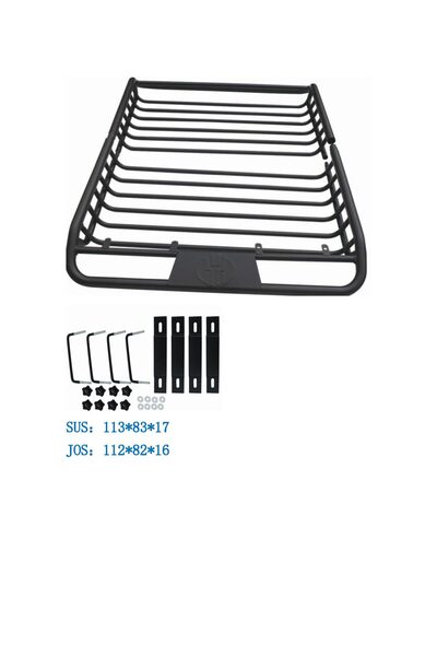 Trendy's Portbagaj de acoperis din aluminiu, pe bare transversale, gri, 113*83*17 CM