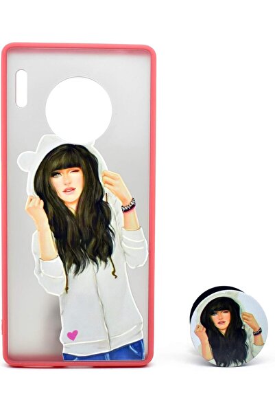 Generic Shockproof Hard Polycarbonate Graphic Case for Huawei Mate 30 Pro - Red Girl 02