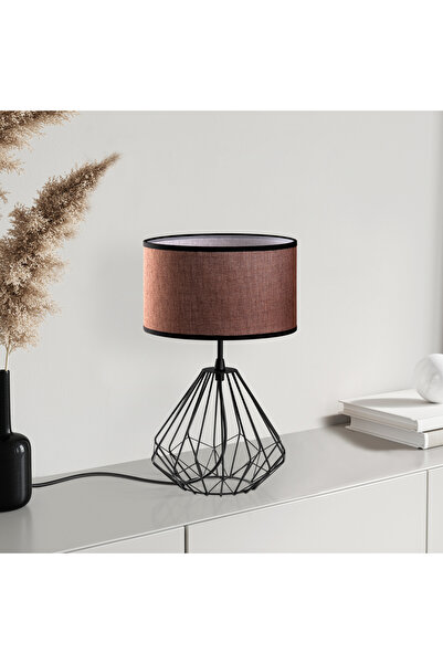 MOİRA Diamond Model Metal Wire Table Lamp Decorative Lampshade E27 Lampholder...