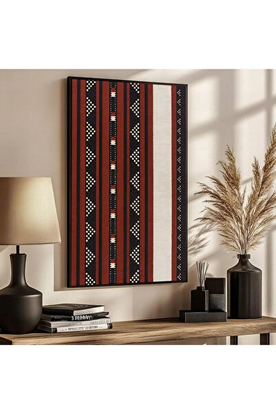 4gdran Najdi art design canvas painting with a hollow black frame