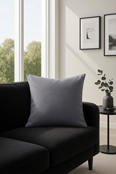 Premier Home Velvet Cushion Cover Gray V1 50X50