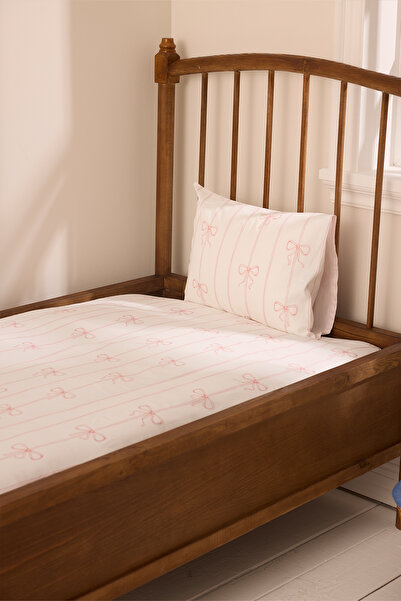 Atelier Babbi Children's Bed Sheet Set - Ribbon / Pink