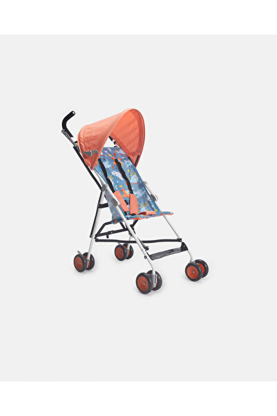 REDTAG Baby Blue And Orange Buggy With Round Canopy