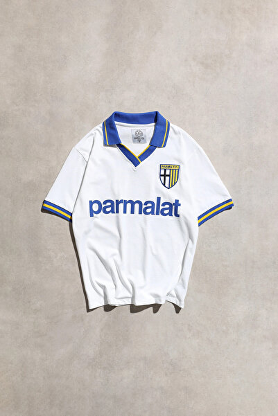 Superfly Retro Parma F.C. 1990 White Short Sleeve Football Jersey