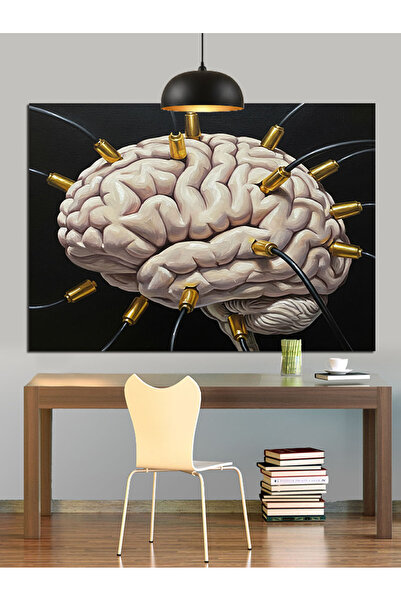 KanvasSepeti Ανθρώπινος Εγκέφαλος Υψηλής ποιότητας ελαιογραφία d Με υφή Καμβά...