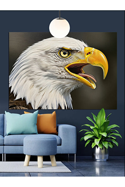 KanvasSepeti Yakın Plan Kartal Pictură în ulei de înaltă calitate texturat Pâ...