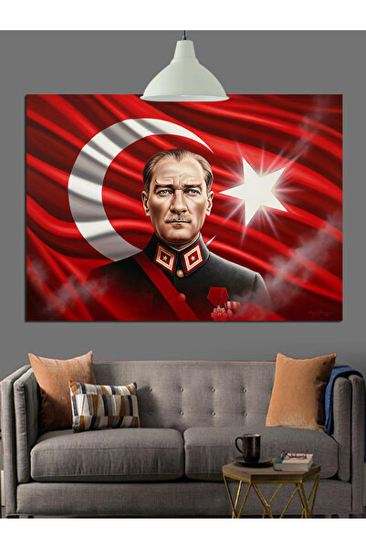 KanvasSepeti Mustafa Kemal Υψηλής ποιότητας ελαιογραφία Με υφή Καμβάς ζωγραφι...