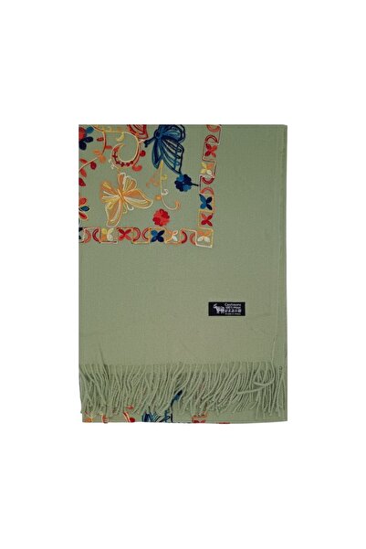 EVoStyle Imperial Elegance Scarf F35-3 – 100% Wool, Embroidered, Size 80 × 180 cm