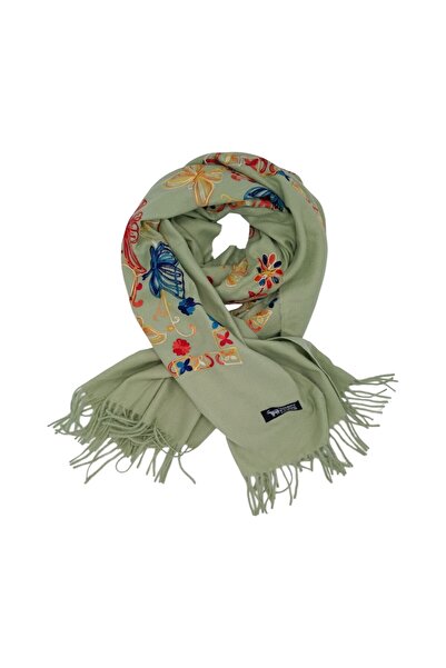 EVoStyle Imperial Elegance Scarf F35-3 – 100% Wool, Embroidered, Size 80 × 180 cm
