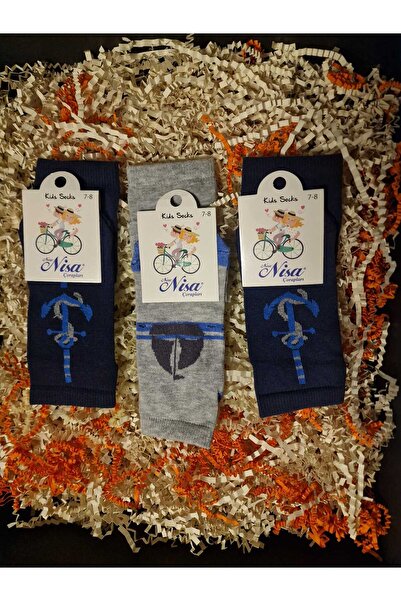 LİA Underwear Patterned Children's Socks 3-Piece