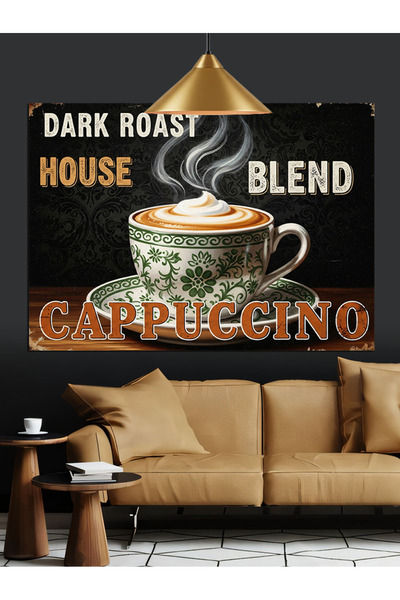 KanvasSepeti Cappuccino Kahve Vopsea în ulei de înaltă calitate texturat Pânz...