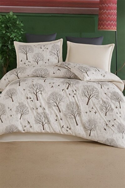Bayev Tree Patterned Double Duvet Cover Set