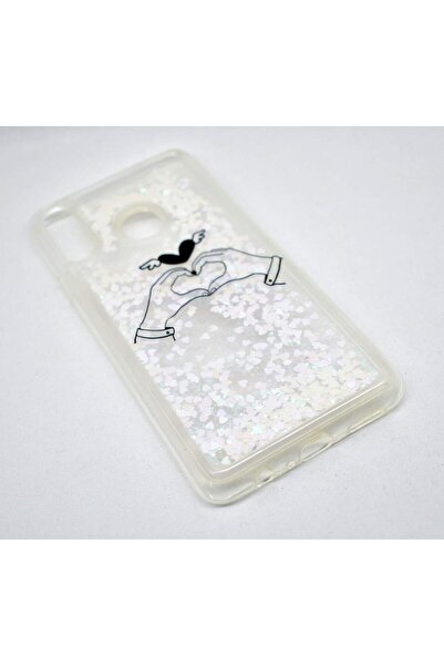 Generic Transparent glossy silicone gel and TPU shockproof phone case for Samsung Galaxy A20S (white)