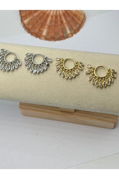 BYYEŞO أقراط داملا ديتيل شاكيرا (فولاذ) فضية