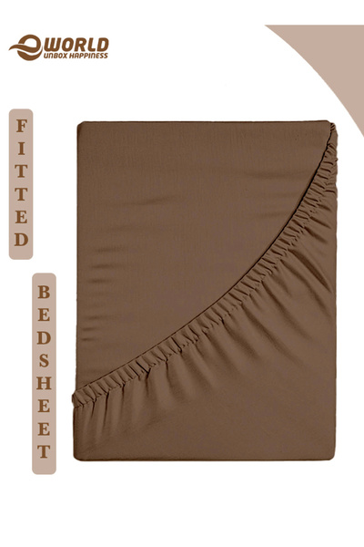 Eworld Single Size Microfiber Fitted Bedsheet, Deep Pocket, Breathable & Wash...